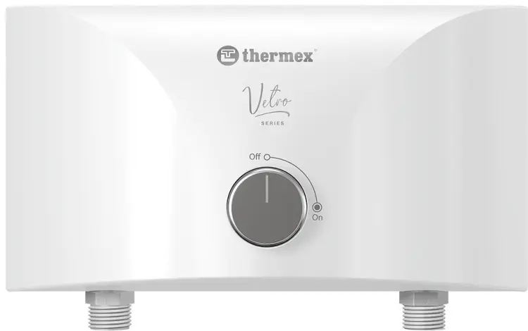 Водонагреватель проточный Thermex Vetro 6500 combi белый
