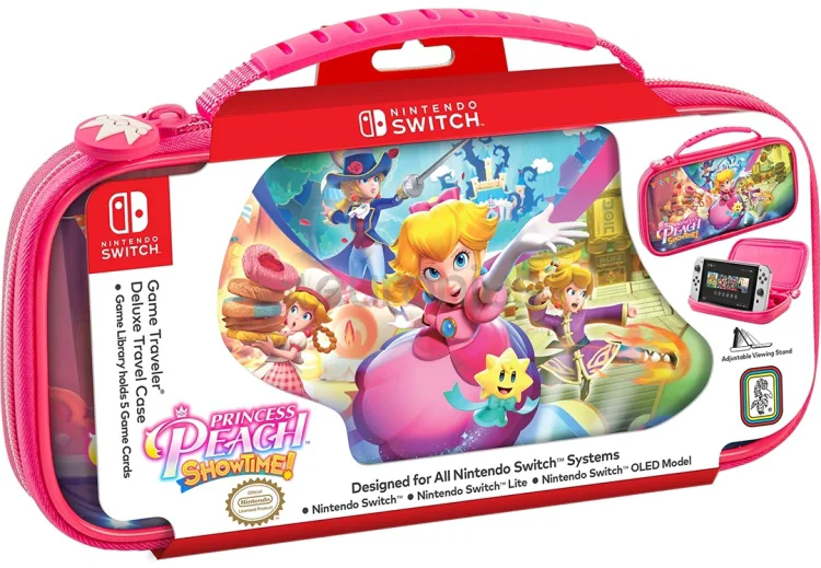 Чехол для NS Deluxe Travel Case Princess Peach Showtime розовый