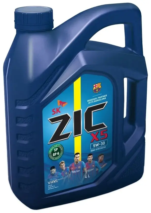 Моторное масло Полусинтетическое ZIC X5 5W-30 4 л