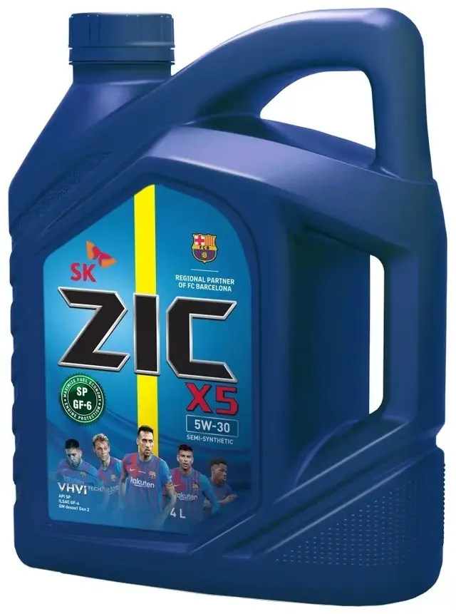 Моторное масло Полусинтетическое ZIC X5 5W-30 4 л