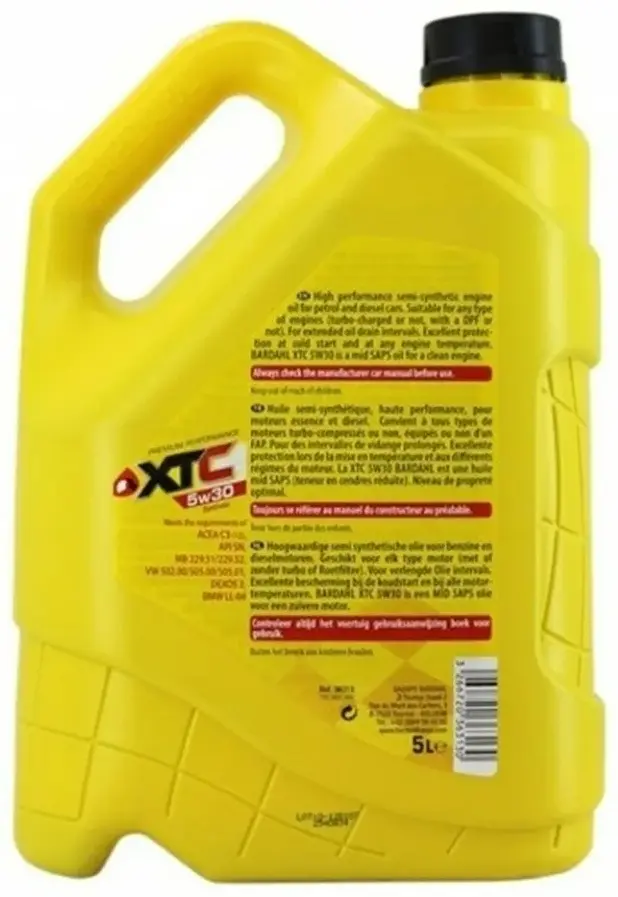 Моторное масло Синтетическое Bardahl XTC 5W-30 5 л купить,43800