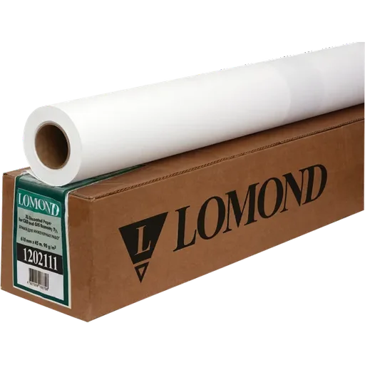 Бумага рулонная Lomond (1204051) самоклеящаяся глянцевая 24" (610мм*20м*50мм) 85 г/м2