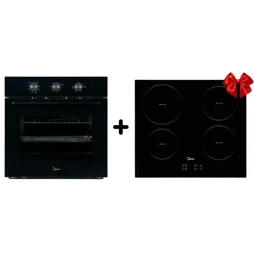 Духовой шкаф Midea MO 12800 GB + варочная поверхность Midea MCI-B641D Black