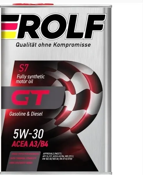 Моторное масло Синтетическое Rolf GT 5W-30 4 л