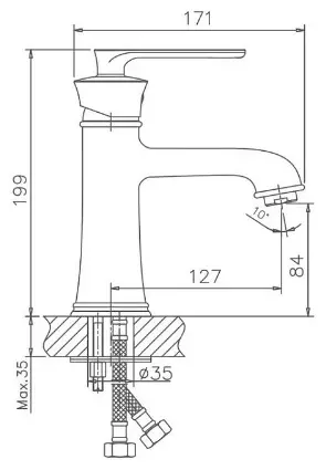 Смеситель для раковины (умывальника) Haiba HB10181-5, однозахватный купить,NaN