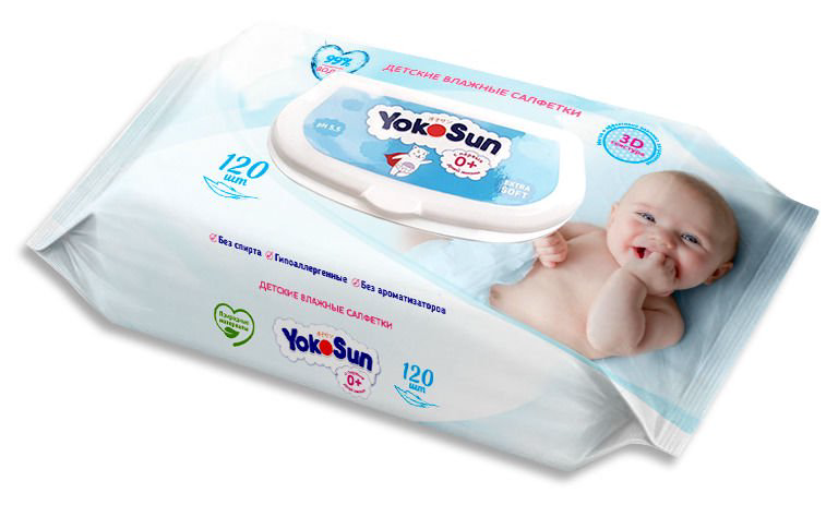 Салфетки влажные Yokosun 120шт купить,NaN