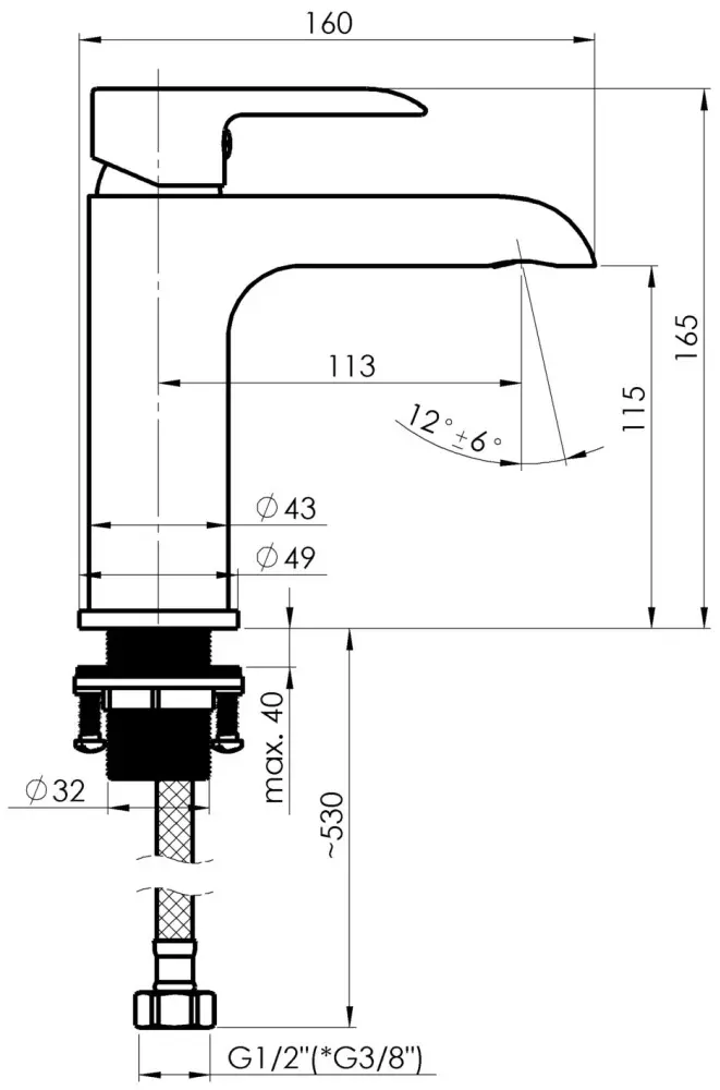 Смеситель Rubineta Ultra-18, латунь, цвет графит купить,52400