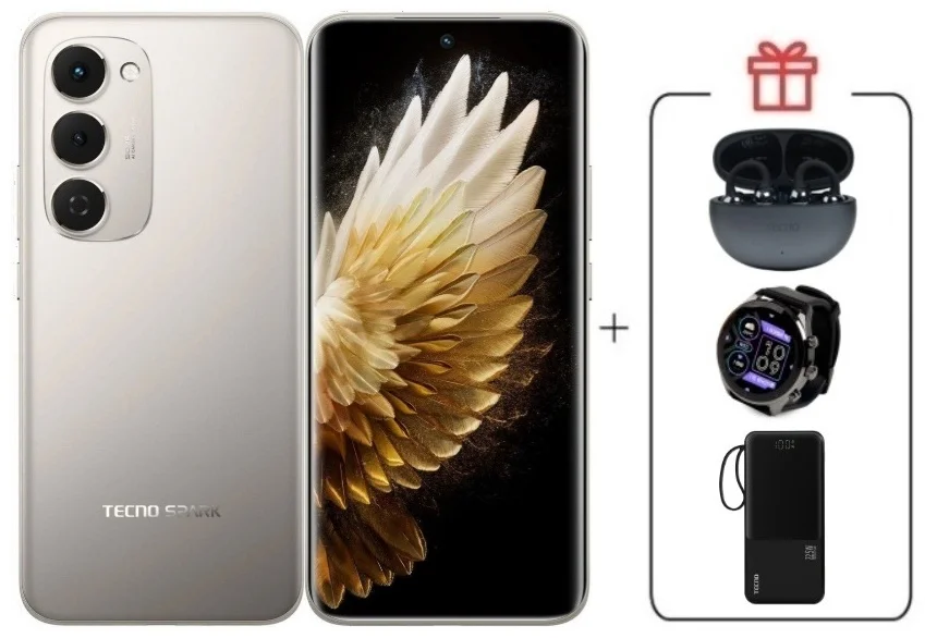 Смартфон Tecno Spark 40 Pro+ 8/256Gb Moon Titanium + подарок купить,NaN