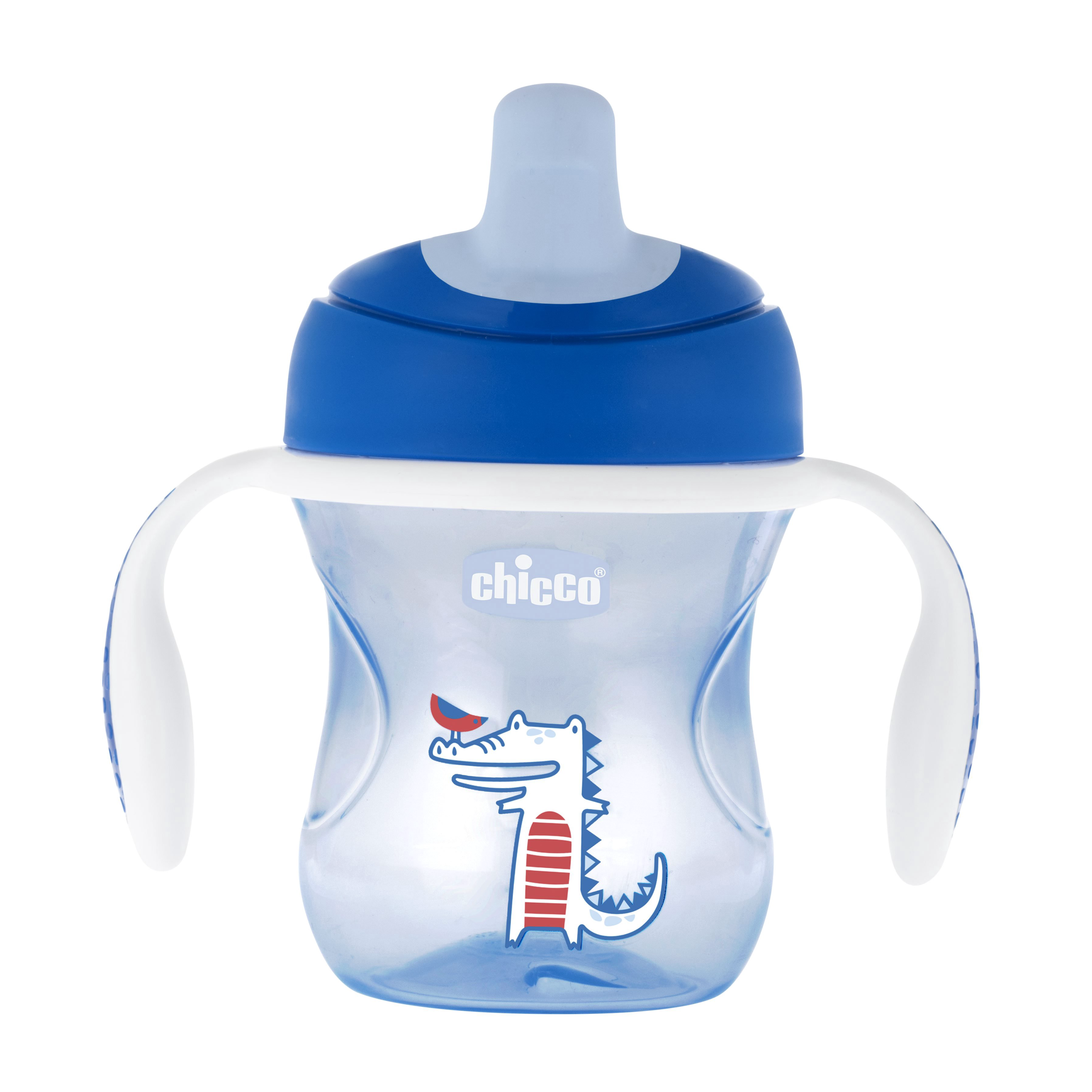 Поильник Chicco Training Cup Boy 6м+ синий купить,NaN