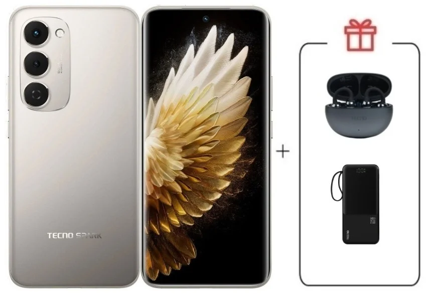 Смартфон Tecno Spark 40 Pro+ 8/256Gb Moon Titanium + подарок купить,NaN