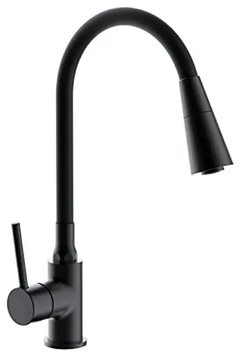 Смеситель с гибким изливом Frap F4044-6, латунь, цвет черный купить,23060