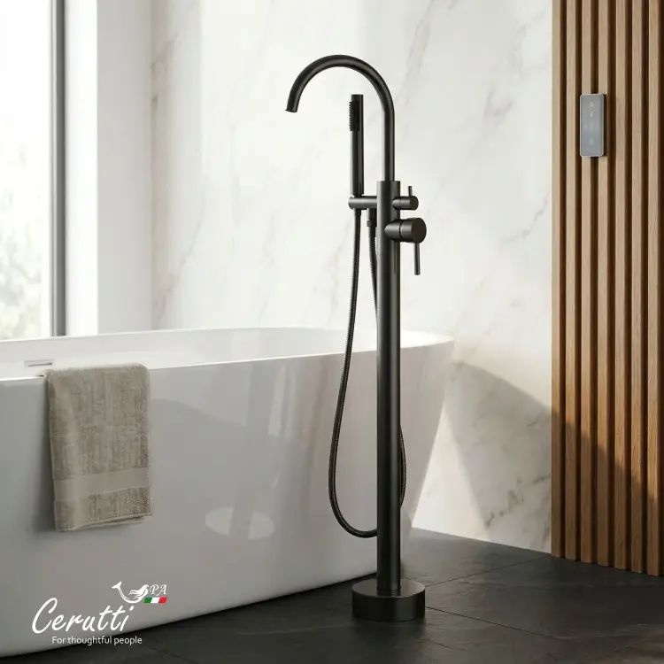 Смеситель Cerutti SPA CT12113, нержавеющая сталь, цвет графит