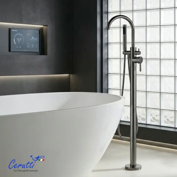 Смеситель Cerutti SPA CT12113, нержавеющая сталь, цвет графит