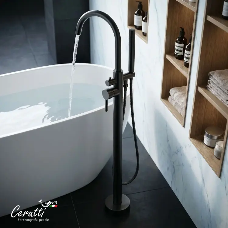 Смеситель Cerutti SPA CT12113, нержавеющая сталь, цвет графит