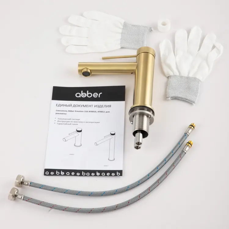 Смеситель Abber AF8810BG, нержавеющая сталь, цвет золотистый - ForteMarket Смеситель Abber AF8810BG, нержавеющая сталь, цвет золотистый купить,171900
