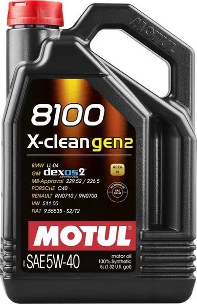 Моторное масло Синтетическое Motul 8100 X-clean gen2 5W-40 5 л купить,NaN