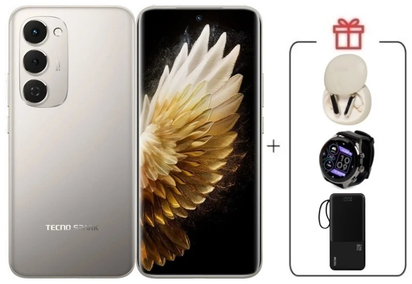 Смартфон Tecno Spark 40 Pro+ 8/256Gb Moon Titanium + подарок купить,NaN