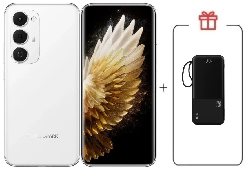 Смартфон Tecno Spark 40 Pro+ 8/256Gb Aurora White + подарок купить,NaN