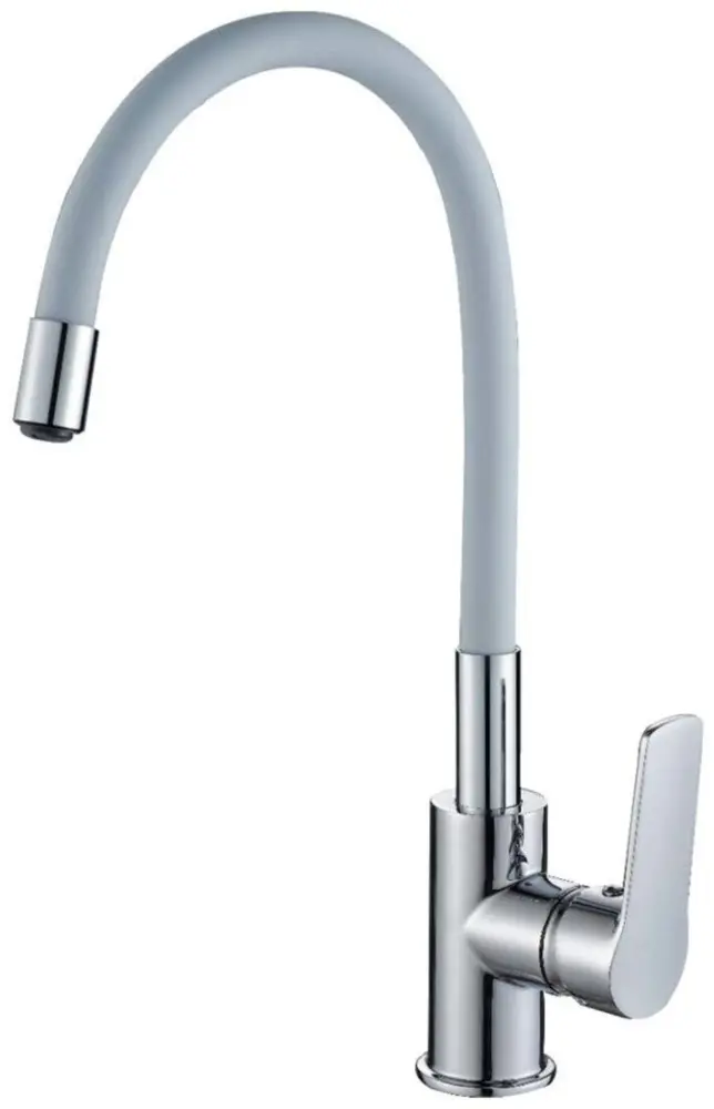 Смеситель с гибким изливом DecoRoom DR22022, сплав алюминия, цвет серый, хром