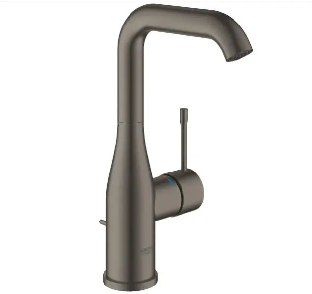 Смеситель однорычажный для раковины GROHE Essence, размер S, рычажный донный клапан, темный графит м купить,NaN