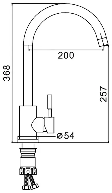 Смеситель для кухни Frap F40899-9, латунь, цвет антрацит купить,15290