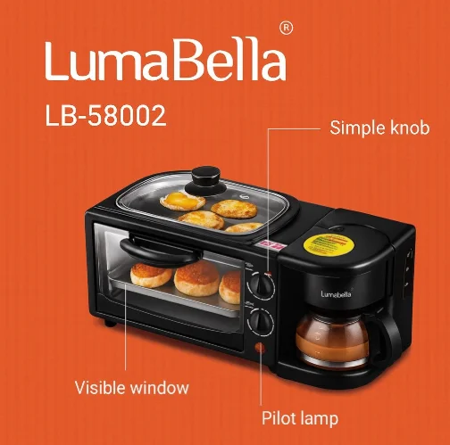 Настольная электропечь LumaBella LB-58002 черный