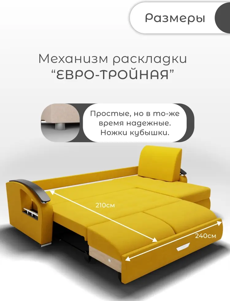 Угловой диван Дубай-1, 274х160 см, обивка велюр, желтый купить,NaN