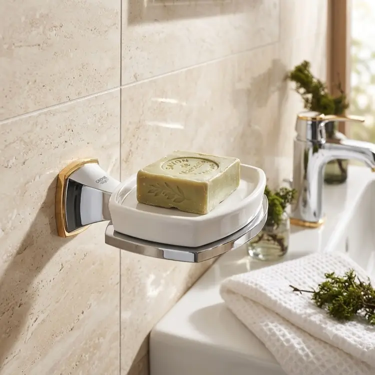 Grohe мыльница 40628IG0 1 шт, латунь, стекло купить,NaN