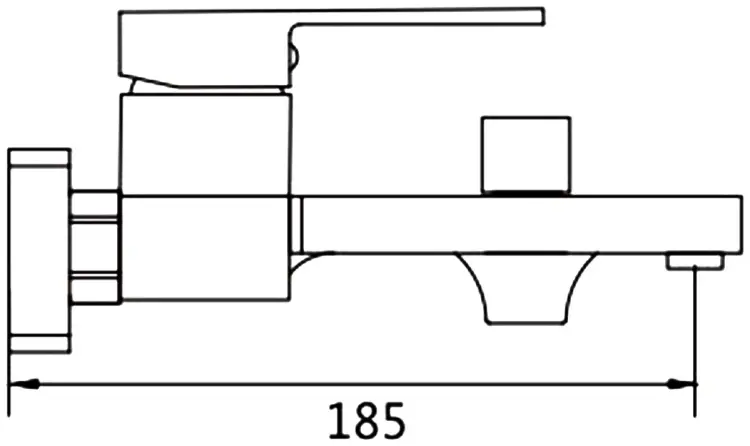 Смеситель для ванны Shevanik S9602T, латунь, цвет стальной купить,NaN