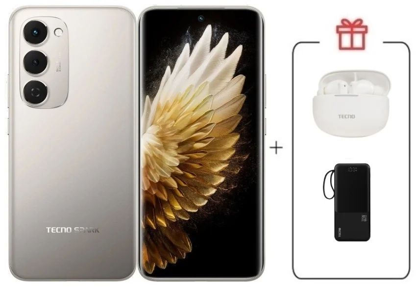 Смартфон Tecno Spark 40 Pro+ 8/256Gb Moon Titanium + подарок купить,NaN
