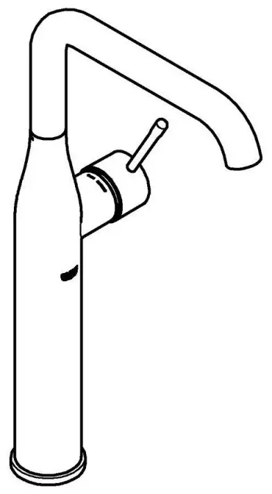 Смеситель для раковины (умывальника) Grohe Essence цвет черный, графит, однозахватный купить,NaN