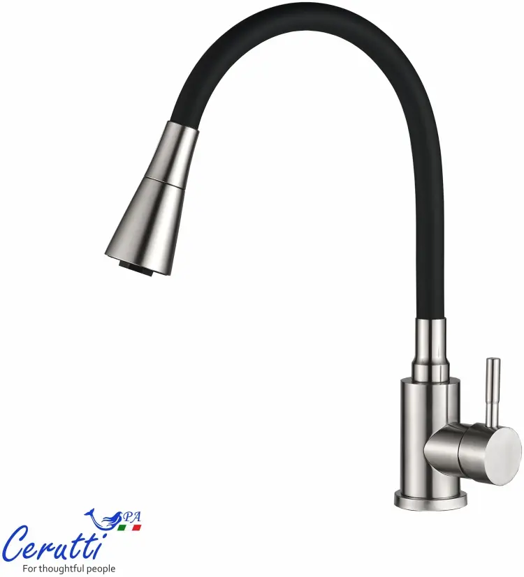 Смеситель Cerutti SPA CT12129, нержавеющая сталь, цвет никель купить,50400