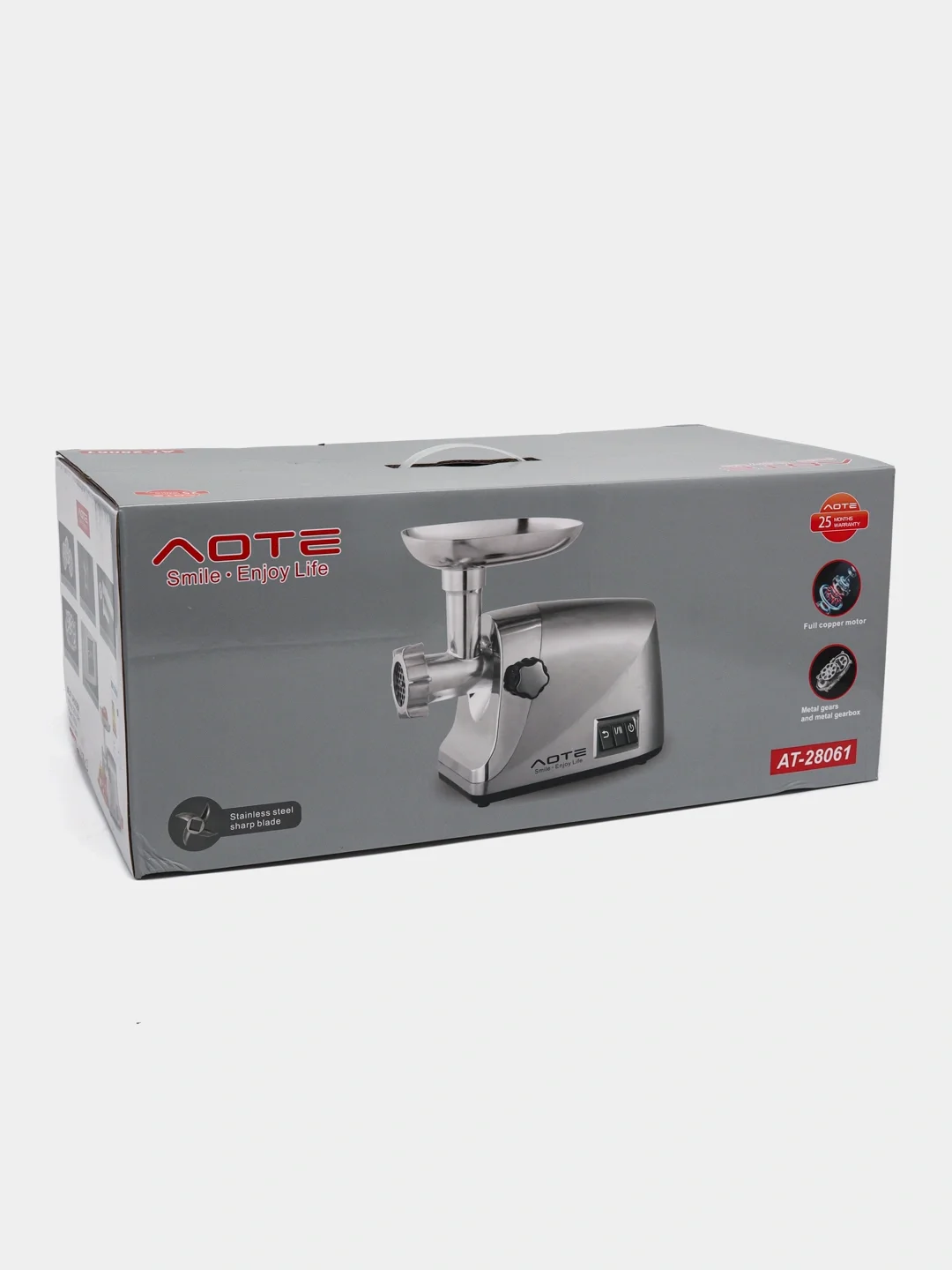 Мясорубка AOTE AT-28065 серебристый