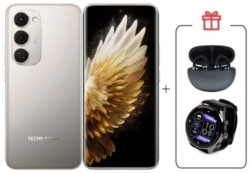 Смартфон Tecno Spark 40 Pro+ 8/256Gb Moon Titanium + подарок купить,NaN