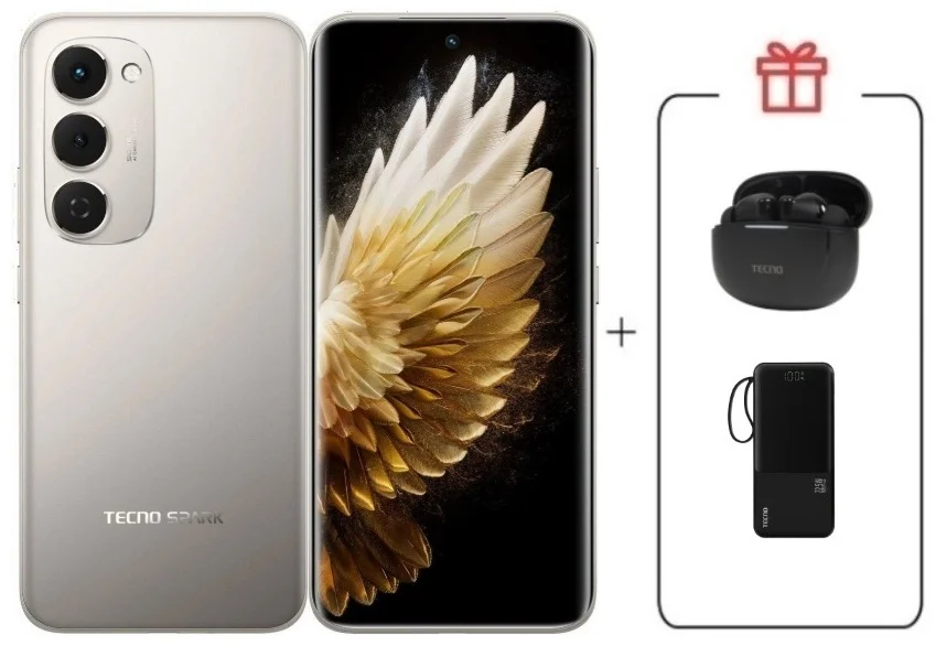 Смартфон Tecno Spark 40 Pro+ 8/256Gb Moon Titanium + подарок купить,NaN