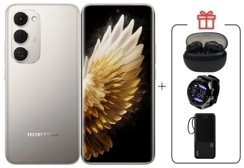 Смартфон Tecno Spark 40 Pro+ 8/256Gb Moon Titanium + подарок купить,NaN