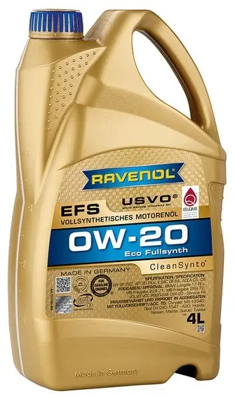 Моторное масло Синтетическое RAVENOL EFS 0W-20 4 л купить,75995