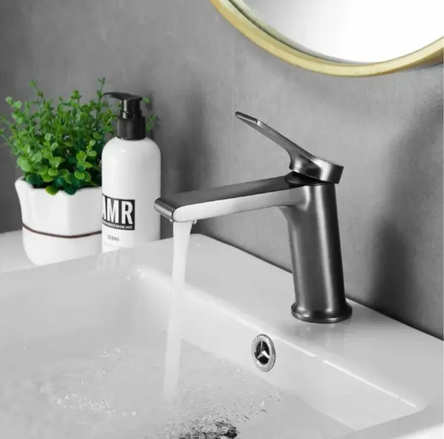 Смеситель Shevanik S8301T, латунь, цвет стальной купить,NaN