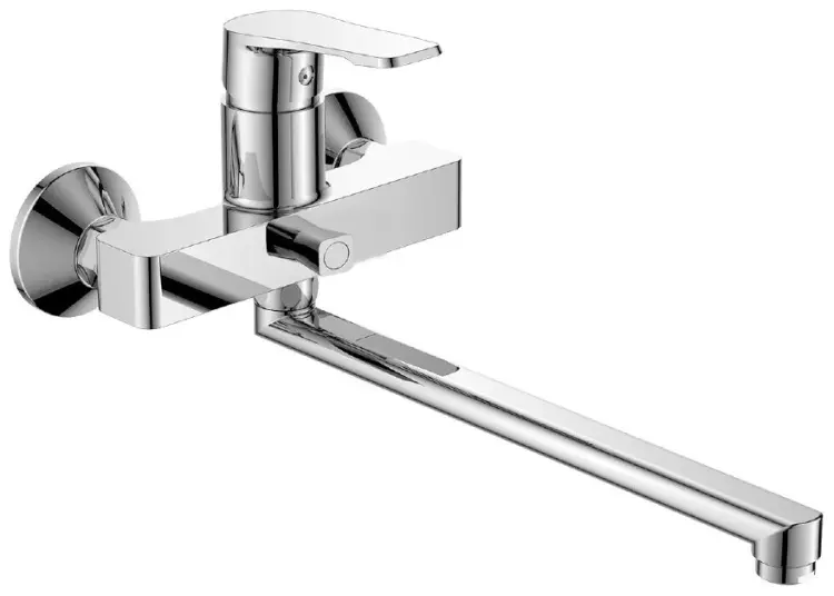 Смеситель для ванны DecoRoom DR23043, латунь, цвет серебристый