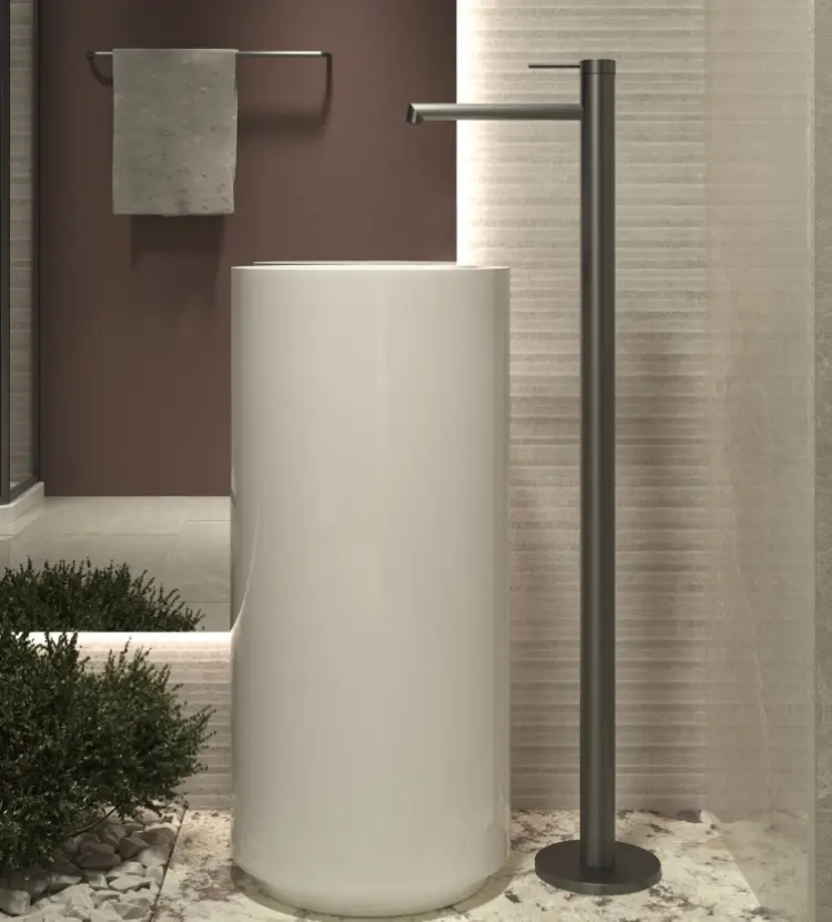 Смеситель Vincea VFBF-2R1GM, латунь, цвет стальной купить,534000