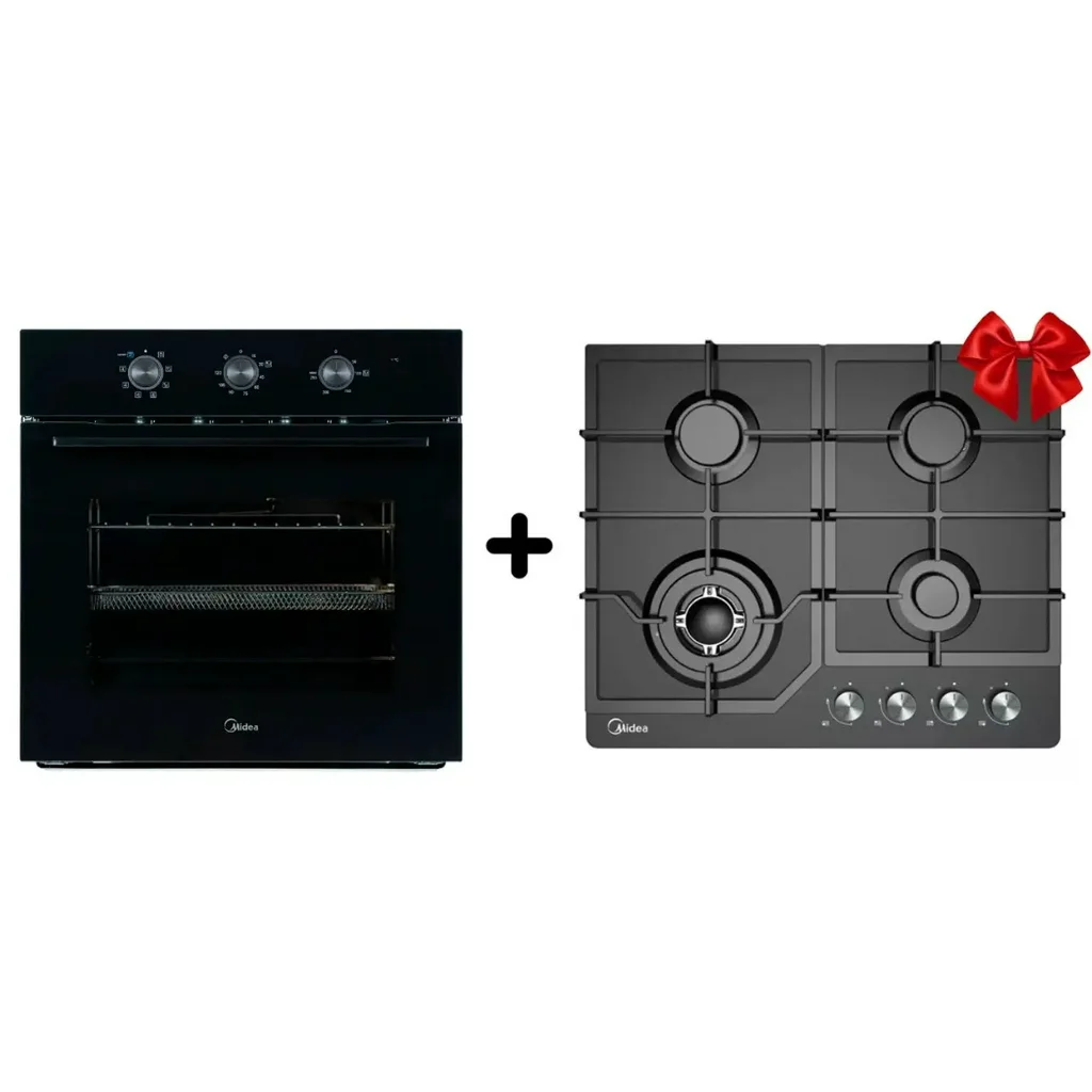 Духовой шкаф Midea MO 12800 GB подарок + варочная поверхность Midea MG 684TG B