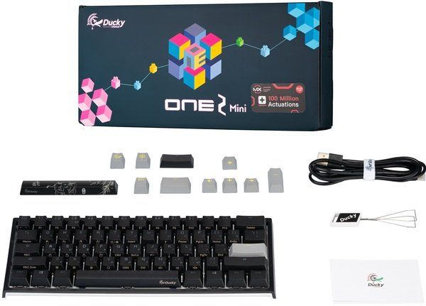 Клавиатура Ducky One 2 Mini Cherry Red RGB LED UA/RU Black-White DKON2061ST-RRUPDAZT1 купить,0
