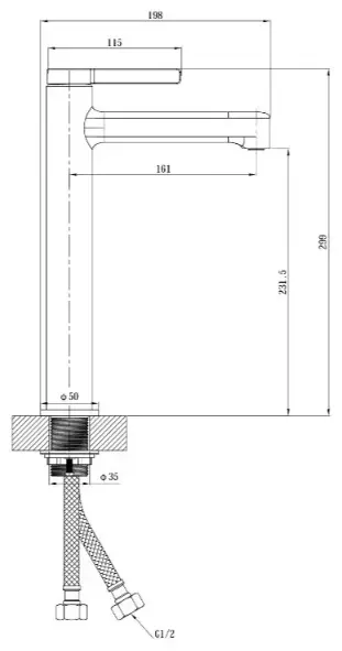 Смеситель ESKO CR25, латунь, цвет хром купить,95018