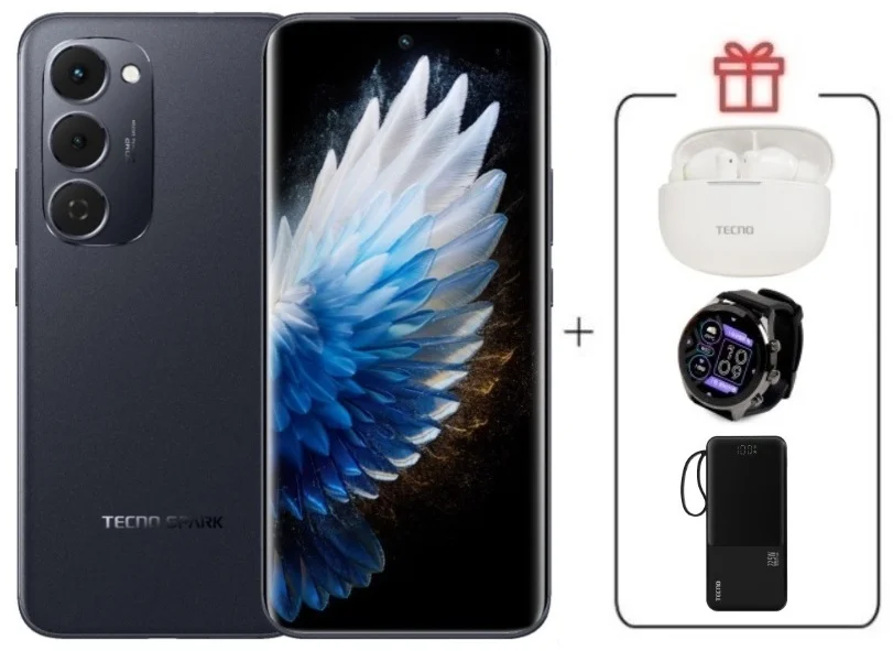 Смартфон Tecno Spark 40 Pro+ 8/256Gb Nebula Black + подарок купить,NaN