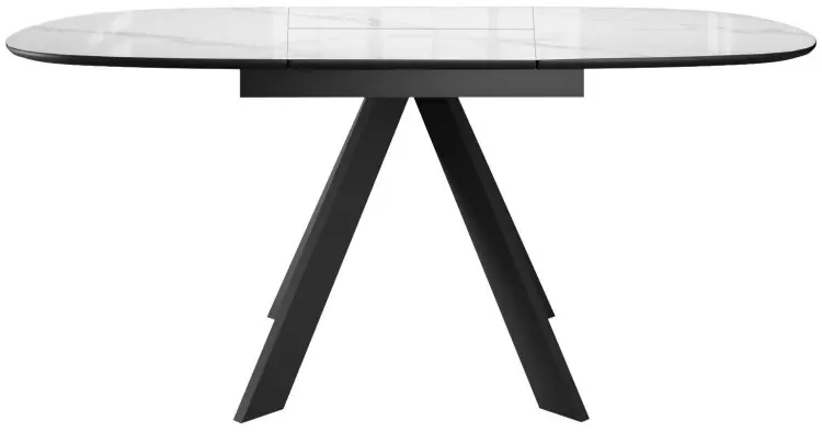 Обеденный стол ДИК DikLine BK100, 100х90x76 см, керамогранит, черный, белый купить,NaN