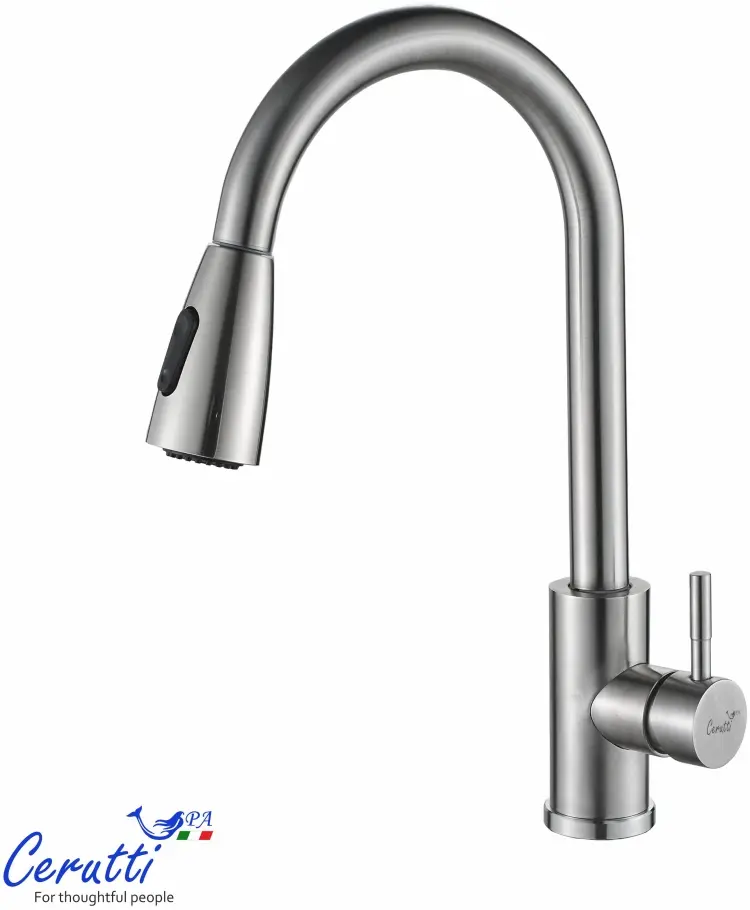Смеситель Cerutti SPA CT12106, нержавеющая сталь, цвет хром купить,50300
