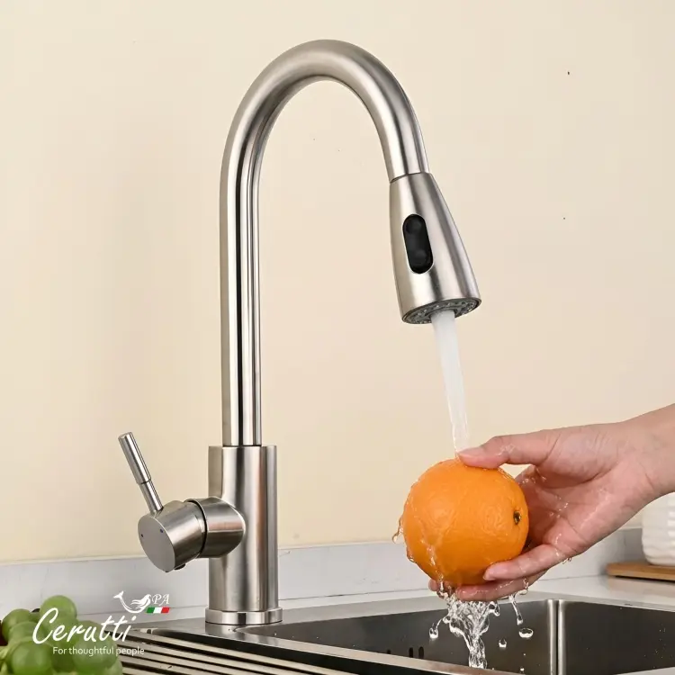 Смеситель Cerutti SPA CT12106, нержавеющая сталь, цвет хром купить,50300
