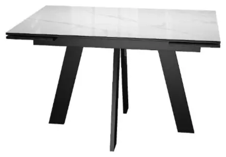 Обеденный стол ДИК DikLine DKD120, 120х80x77 см, МДФ, керамика, черный, белый купить,NaN