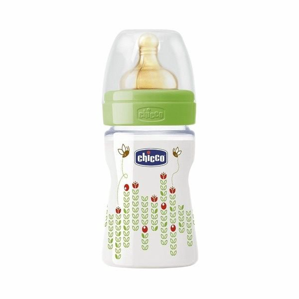 Бутылочка Chicco Well Being Пчелка 150 мл зеленая купить,NaN