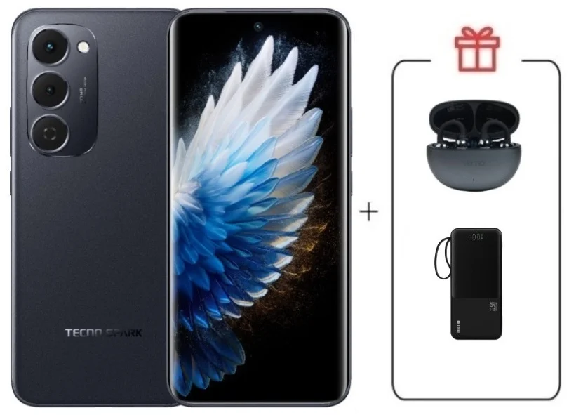 Смартфон Tecno Spark 40 Pro+ 8/256Gb Nebula Black + подарок купить,NaN